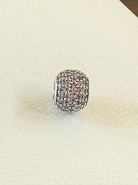 Pandora Light Pink PavΓ© Light Charm